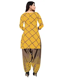 Rajnandini Women Yellow Cotton Printed Unstitched Salwar Suit Material-thumb1