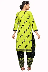 Beautiful Yellow Cotton Blend Kurta Bottom and Dupatta Set For Women-thumb4