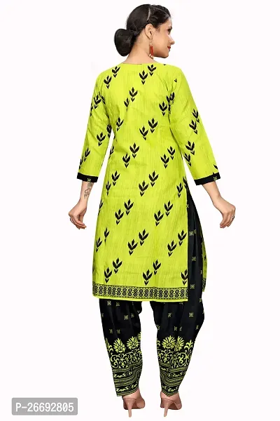 Beautiful Yellow Cotton Blend Kurta Bottom and Dupatta Set For Women-thumb5