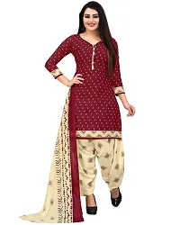 Rajnandini Women Olive Green And Maroon Cotton Printed Unstitched Salwar Suit Material (Combo Of 2)-thumb2