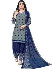 Rajnandini Women's Grey And Pink Cotton Printed Unstitched Salwar Suit Material (Combo of 2)-thumb1