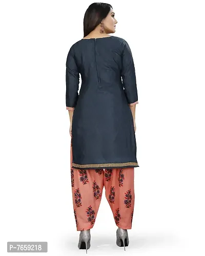 Rajnandini Green And Navy Blue Cotton Printed Unstitched Salwar Suit Material (Combo Of 2)(Joplvsm4147-Vsm4136)-thumb5