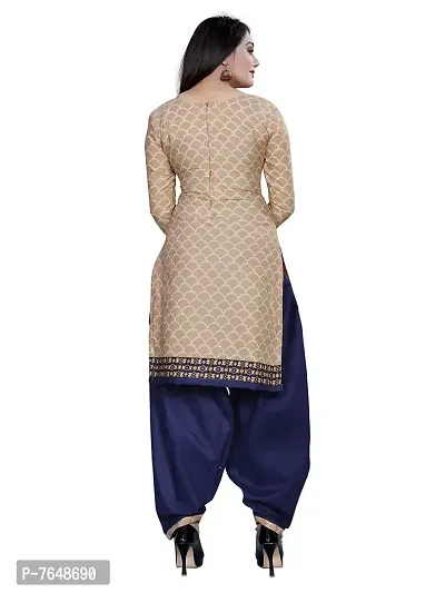 Rajnandini Women Beige And Purple Cotton Printed Unstitched Salwar Suit Material (Combo Of 2)-thumb3