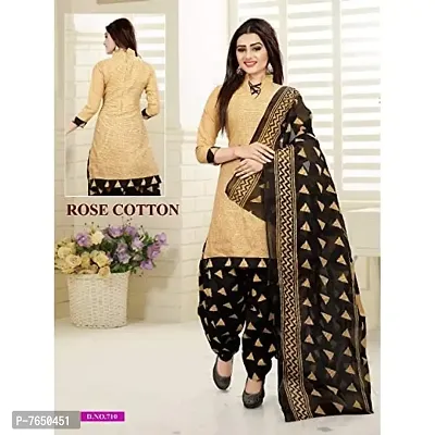 Rajnandini Women Grey And Beige Cotton Printed Unstitched Salwar Suit Material (Combo Of 2)-thumb3