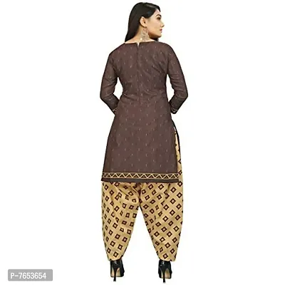 Rajnandini Women Light Green And Brown Cotton Printed Unstitched Salwar Suit Material (Combo Of 2)-thumb3