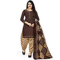 Rajnandini Women Light Green And Brown Cotton Printed Unstitched Salwar Suit Material (Combo Of 2)-thumb1