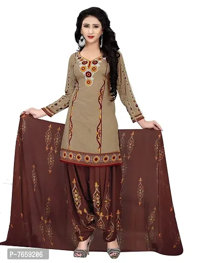 Rajnandini Beige And Baby Pink Cotton Printed Unstitched Salwar Suit Material (Combo Of 2)(Joplvsm3927-Vsm4123)-thumb2