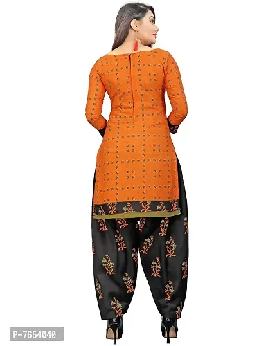 Rajnandini Women Black And Orange Cotton Printed Unstitched Salwar Suit Material (Combo Of 2)-thumb5