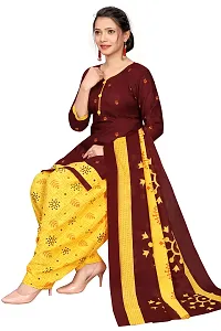 Beautiful Maroon Cotton Blend Kurta Bottom and Dupatta Set For Women-thumb3