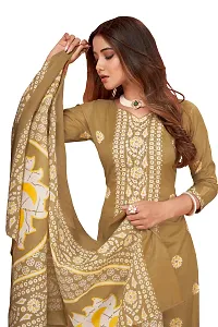 Elegant Multicoloured Cotton Printed Dress Material With Dupatta For Women-thumb2