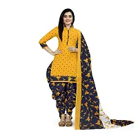 Rajnandini Women Yellow And Orange Cotton Printed Unstitched Salwar Suit Material (Combo Of 2)-thumb1