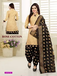 Rajnandini Women Black And Beige Cotton Printed Unstitched Salwar Suit Material (Combo Of 2)-thumb2