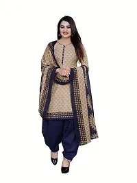 Rajnandini Women Beige And Orange Cotton Printed Unstitched Salwar Suit Material (Combo Of 2)-thumb1