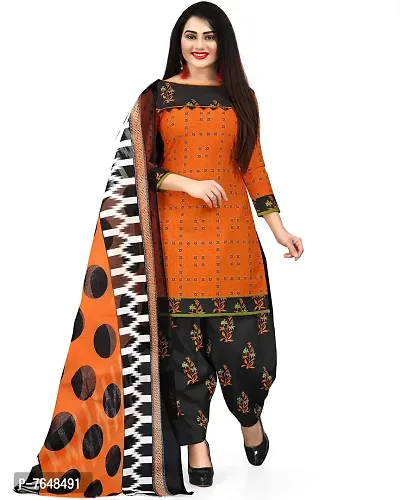 Women Designer Polyester Cotton Dress Materials at best price in Surat