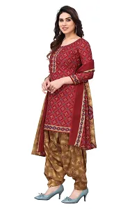 Rajnandini Womens Maroon Cotton Printed Unstitched Salwar Suit Material-thumb2