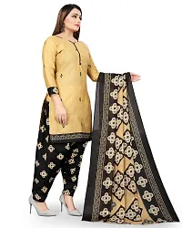 Rajnandini Beige Cotton Printed Dress Material with Dupatta-thumb3