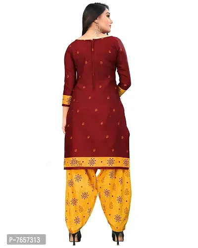 Rajnandini Women Blue And Maroon Cotton Printed Unstitched Salwar Suit Material (Combo Of 2)-thumb5