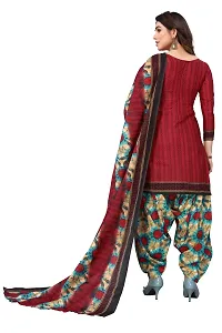 Rajnandini Womens Maroon Cotton Printed Unstitched Salwar Suit Material-thumb3