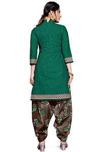 Rajnandini Green Cotton Printed Dress Material with Dupatta-thumb2