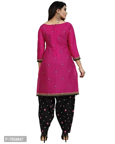 Rajnandini Black And Magenta Cotton Printed Unstitched Salwar Suit Material (Combo Of 2)(Joplvsm3988-Vsm4125)-thumb5