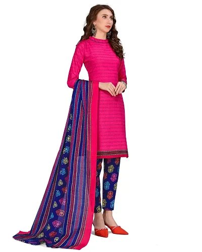 V3 FASHION STUDIO Pure ethnic motif Salwar Suit unstitched Material for women?s you can stitch this piece (xs to xxxl) (pink)