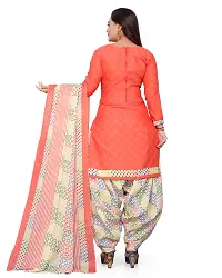 Rajnandini Peach Cotton Printed Dress Material with Dupatta-thumb1