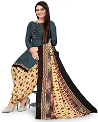 Elegant Grey Cotton Printed Dress Material With Dupatta For Women-thumb4