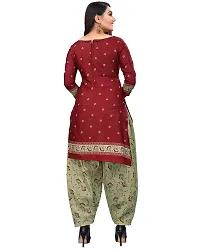 Rajnandini Women Olive Green And Red Cotton Printed Unstitched Salwar Suit Material (Combo Of 2)-thumb4