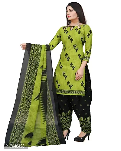 Green Cotton Dress Material Unstitched Dress Material For Women-thumb3