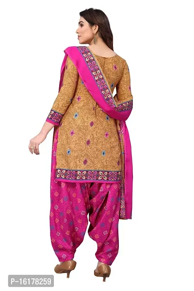 Rajnandini Womens Beige Cotton Printed Unstitched Salwar Suit Material-thumb4