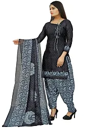 Rajnandini Women Navy Blue Cotton Printed Unstitched Salwar Suit Material-thumb3