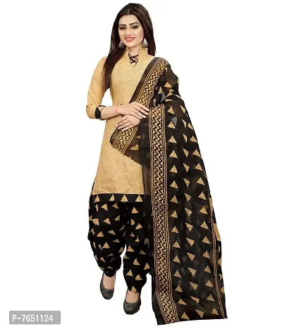 Rajnandini Women Cotton Unstitched Salwar Suit (Joplrp710-Joplvsm4005J_Beige_Free Size)(Pack Of 2)-thumb2