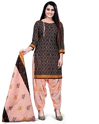 Rajnandini Women Brown Cotton Printed Unstitched Salwar Suit Material (Joplpdp1091)-thumb3