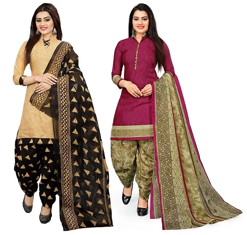 Rajnandini Light And Unstitched Salwar Suit Material (Combo of 2)