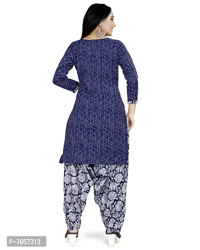 Rajnandini Women Blue And Maroon Cotton Printed Unstitched Salwar Suit Material (Combo Of 2)-thumb3