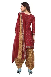 Rajnandini Womens Maroon Cotton Printed Unstitched Salwar Suit Material-thumb3