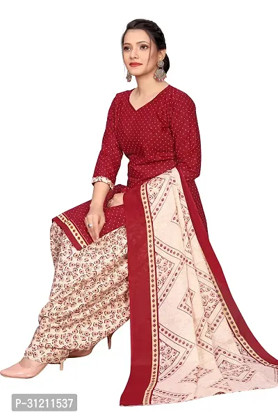 Elegant Maroon Cotton Printed Straight Kurta, Bottom And Dupatta Set For Women-thumb5