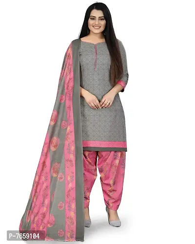 Rajnandini Grey And Green Cotton Printed Unstitched Salwar Suit Material (Combo Of 2)(Joplvsm4146-Vsm4168)-thumb2