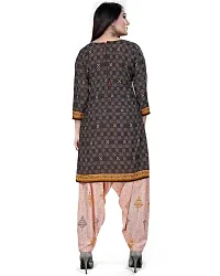 Rajnandini Women Brown Cotton Printed Unstitched Salwar Suit Material(Joplpdp1091)-thumb1