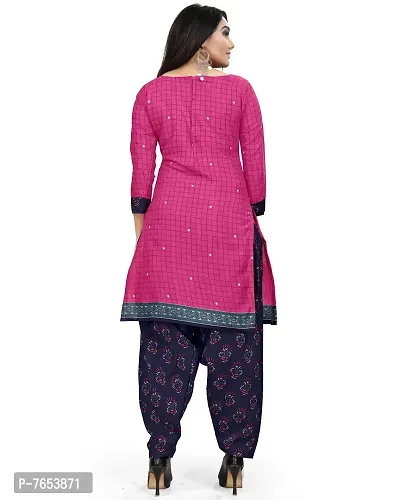 Rajnandini Women Beige And Magenta Cotton Printed Unstitched Salwar Suit Material (Combo Of 2)-thumb5