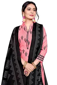 Rajnandini Peach Cotton Printed Dress Material with Dupatta-thumb3