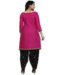 Rajnandini Olive Green And Magenta Cotton Printed Unstitched Salwar Suit Material (Combo Of 2)(Joplvsm2013-Vsm4125)-thumb3