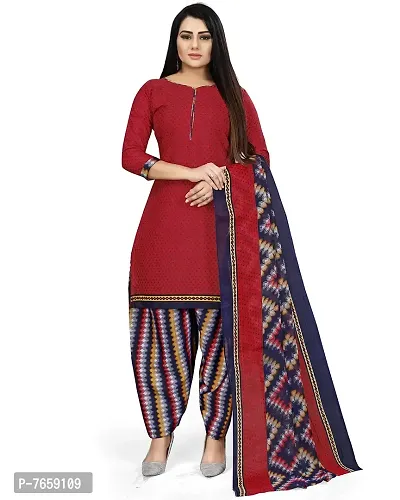 Rajnandini Maroon And Red Cotton Printed Unstitched Salwar Suit Material (Combo Of 2)(Joplvsm4114-Vsm4138)-thumb4