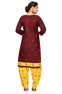 Beautiful Maroon Cotton Blend Kurta Bottom and Dupatta Set For Women-thumb4