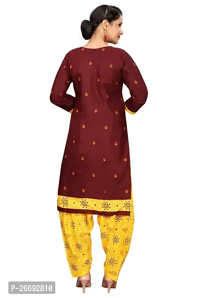 Beautiful Maroon Cotton Blend Kurta Bottom and Dupatta Set For Women-thumb5