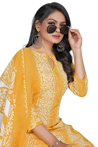 Rajnandini Women Peach Cotton Printed Unstitched Salwar Suit Material-thumb1