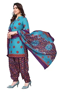 Rajnandini Womens Sky Blue Cotton Printed Unstitched Salwar Suit Material-thumb2