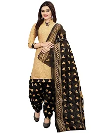 Rajnandini Women Cotton Printed Unstitched Salwar Suit Material (Combo Of 2) (Free Size_Beige And Beige )-thumb1