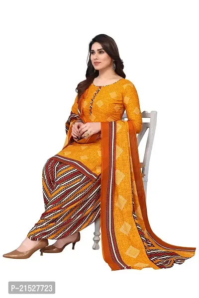 Rajnandini Yellow Cotton Printed Dress Material with Dupatta-thumb4