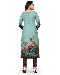 Elegant Green Cotton Printed Dress Material With Dupatta For Women-thumb2